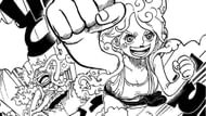 Luffy and Bonney turned into Sun God Nika (Image via Shueisha)